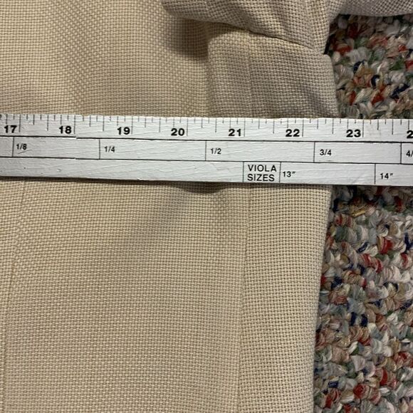 Pronto Moda Elite Cream Wool Silk Bamboo Woven Texture 2 Button Sport Coat 42R - Picture 13 of 14